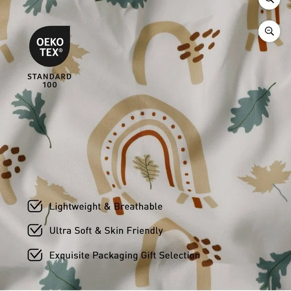 NWT Baby Universal Mini Crib Pack N Play, Fitted Playard Sheet, Autumn, 38"x26" - Picture 4 of 8